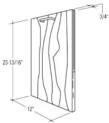 GE ZCG3500DSS - 3/4" Thick Wood Panel with custom handle - 1