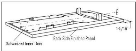 GE ZCG3500DSS - 3/4" thick wood panel with custom handle - 3
