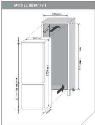 ROSIERES RVG1TG - BUILT-IN 8+5KG WASHER-DRYER - 43