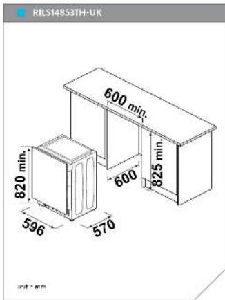 ROSIERES RVG1TG - BUILT-IN 8+5KG WASHER-DRYER - 46