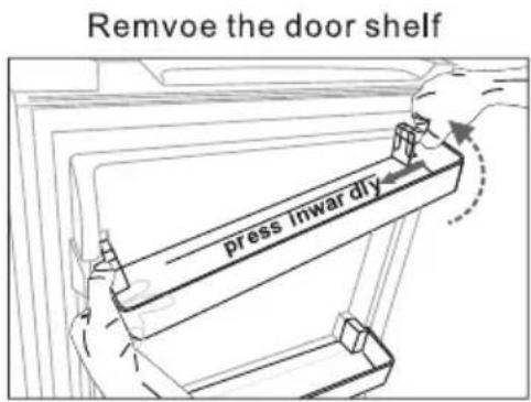 Fridgemaster MC50565BF - Remove and install the door shelf - 1