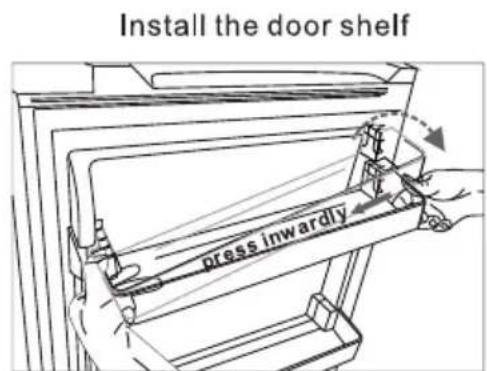 Fridgemaster MC50565BF - Remove and install the door shelf - 2