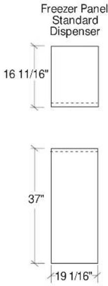 GE ZKHTSS1 - 3/4" thick panel with standard handle and/or ZWCD2 custom collar trim - 1