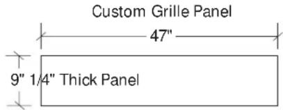 GE ZKHTSS1 - Standard Trim with Panels secured to 1/4" thick backing - 1