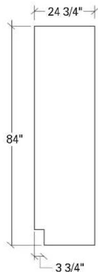 GE ZWSP36 - Side Panel or Filler Options (not to scale) - 6