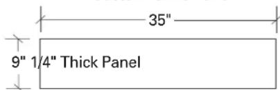 GE ZWSP36 - Standard Trim with Panels secured to 1/4" thick backing - 2