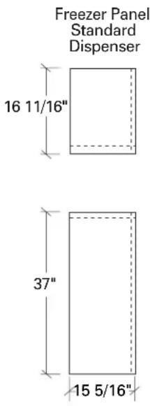GE ZWSP36 - 3/4" thick panel with custom handle and/or ZWCD1 custom collar trim - 1