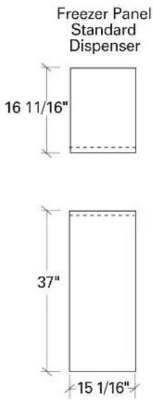 GE ZWSP36 - 3/4" thick panel with standard handle and/or ZWCD1 custom collar trim - 1