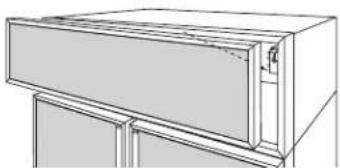 GE ZWSP36 - To raise or lower case trim to other installation heights: - 1
