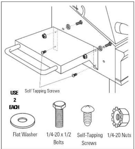 USE 2 EACH Self Tapping Screws Flat Washer 1/4-20 x 1/2 Bolts Self-Tapping Screws 1/4-20 Nuts