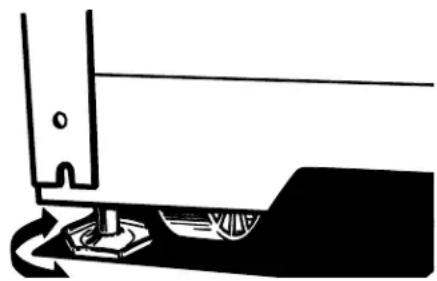 Pure mechanical diagram showing a lever and base component without any text, numbers, or symbols