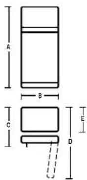 GE TBT21IABAA - Dimensiones - 1