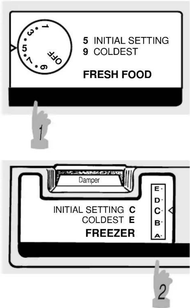 GE TBX21IIBAA - About the controls on the refrigerator. - 1