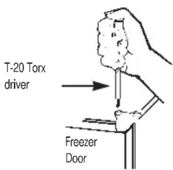 GE TBX21IIBAA - Remove the Freezer Door on Dispenser Models - 4