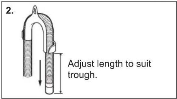 2. Adjust length to suit trough.