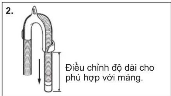 2. Điều chỉnh độ dài cho phù hợp với máng.