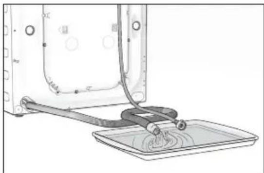 Diagram of a medical or laboratory procedure showing a device with tubing and a plate, no visible text or symbols