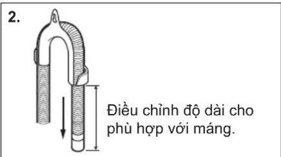 2. Điều chỉnh độ dài cho phù hợp với máng.