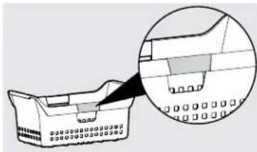 Philco MUFF17VLRT - To install the handle clips to the basket: - 3