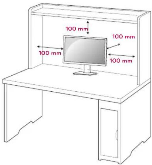 LG 24BK55WV - Mounting on a table - 1