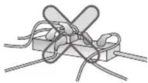 Diagram of a rope knot with two crossed loops (no text or symbols)