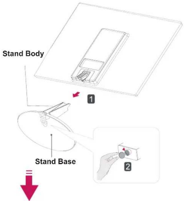 LG 20M39A-B - Detaching the Stand Base - 1