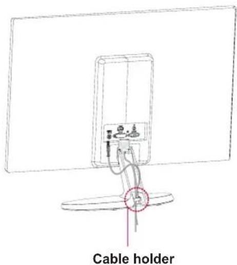 LG 20M39A-B - Using the cable holder - 1