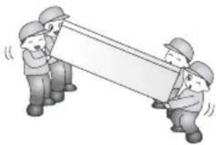 LG GR-M572YPQ - Carry the refrigerator with the handle bar at the bottom of the front and the top of the rear. - 1