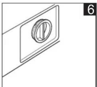 Simple line drawing of a circular component mounted on a rectangular plate (no text or symbols)