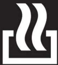 Abstract white smoke or vapor symbol on black background, enclosed in a partial square frame (no text or symbols)
