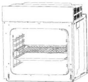 Technical line drawing of a laboratory oven with internal structure (no text or symbols)