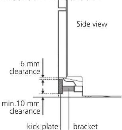 Eurom EDD60S - Prepare a kick plate as shown. - 4