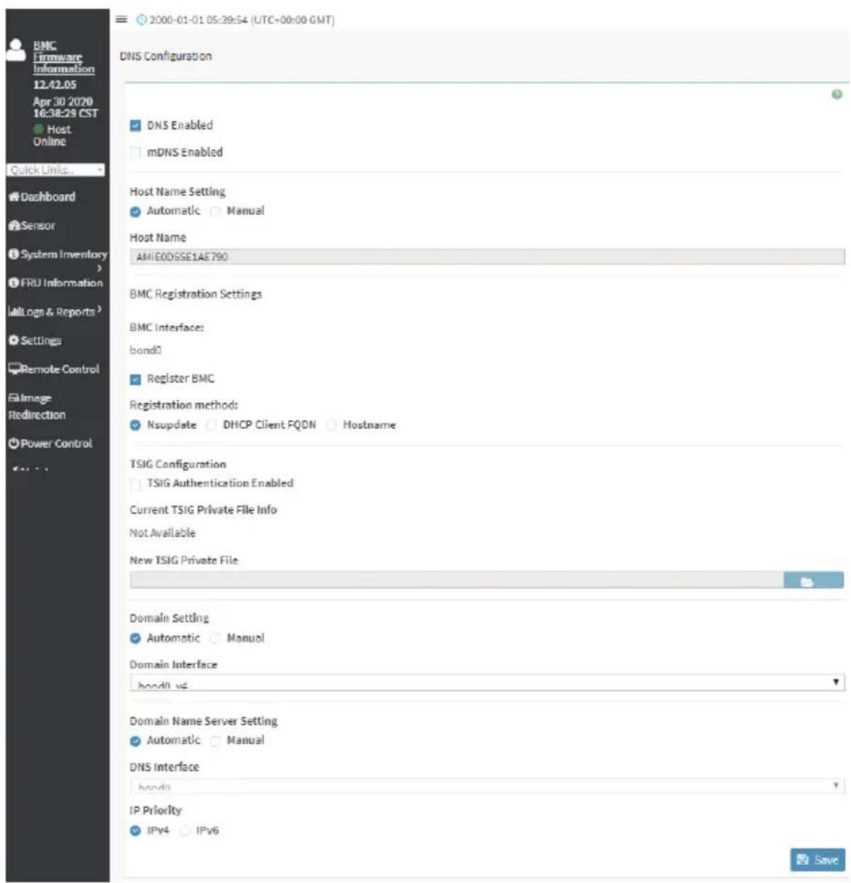 GIGABYTE R281-Z91 - DNS Configuration - 1