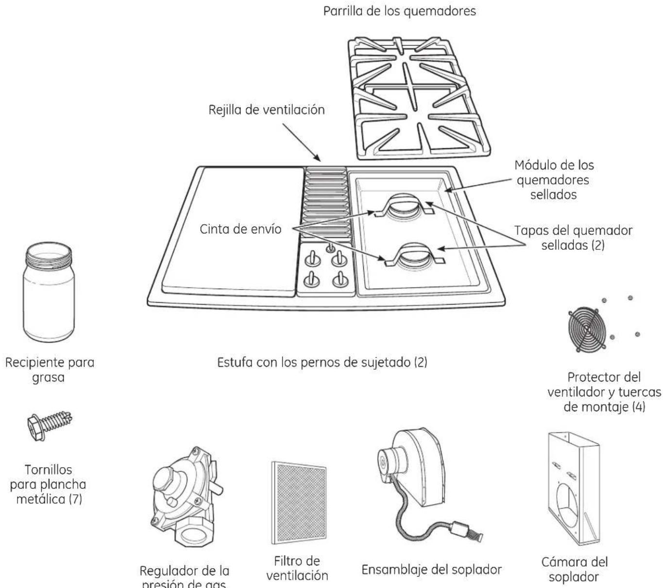 GE Profile PGP990DENWW - PARTES INCLUIDAS - 1