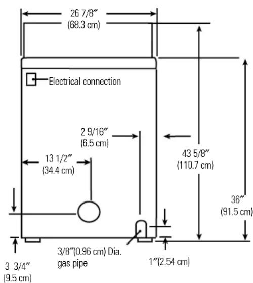 GE DCB330EYAC - Rough-In Dimensions - 1