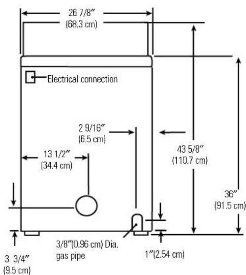 GE DCD330EYAC - Rough-In Dimensions - 1