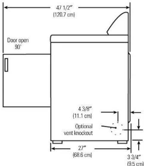 GE DCD330EYAC - Rough-In Dimensions - 2