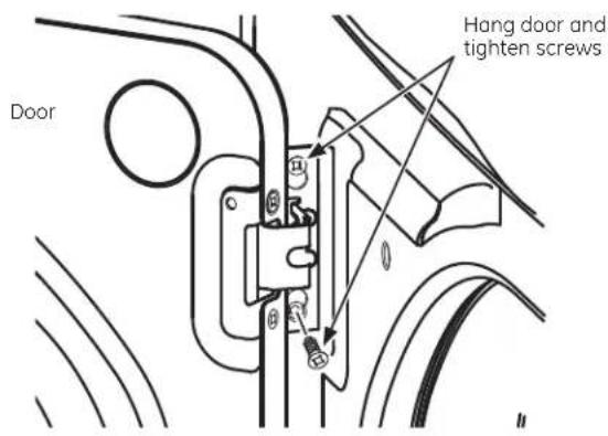 GE GTV21ESSJWW - B REVERSING THE DOOR - GLASS PANEL DOOR MODELS (cont.) - 1