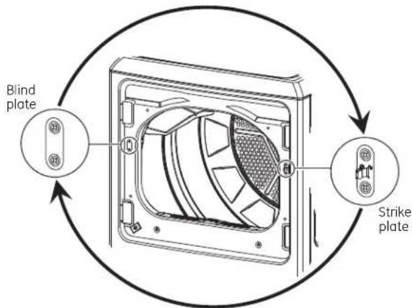 GE GTV21ESSJWW - B REVERSING THE DOOR - GLASS PANEL DOOR MODELS (cont.) - 1