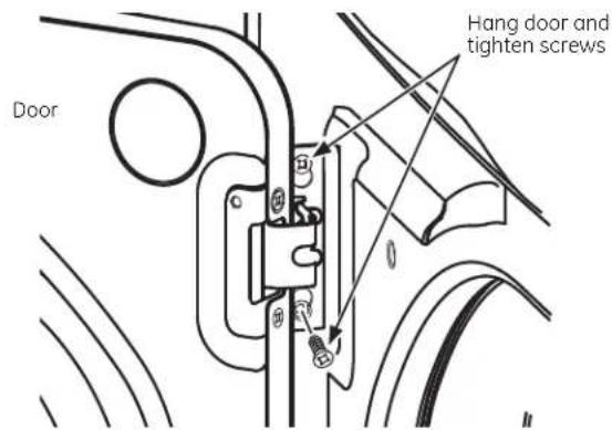 GE GTV21ESSJWW - A REVERSING THE DOOR - SOLID DOOR MODELS (cont.) - 1
