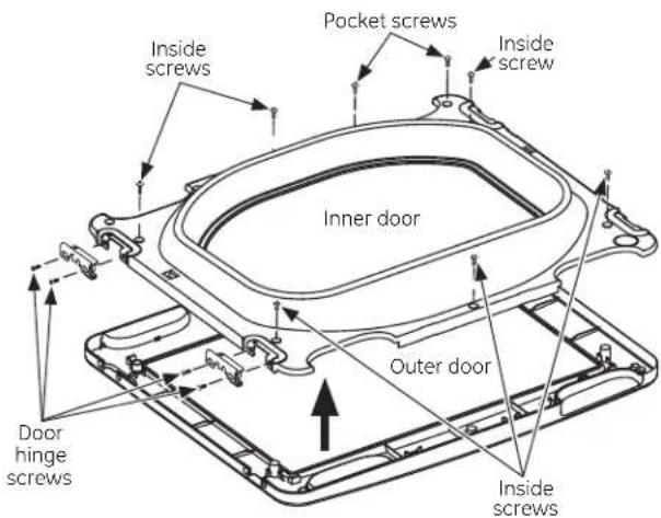 GE GTV21ESSJWW - B REVERSING THE DOOR - GLASS PANEL DOOR MODELS (cont.) - 2
