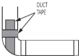 GE GTV21ESSJWW - ADDING ELBOW AND DUCT FOR EXHAUST TO LEFT OR RIGHT SIDE OF CABINET (cont.) - 1