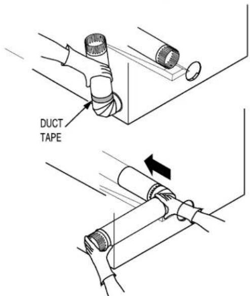 GE Profile DPR483EAWW - ADDING ELBOW AND DUCT FOR EXHAUST TO RIGHT SIDE OF CABINET - 1