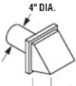 GE Profile DPR483EAWW - WARNING - USE ONLY METAL 4-IN. DUCT. NOT USE DUCT LONGER THAN SPECIFIED THE EXHAUST LENGTH TABLE. - 3