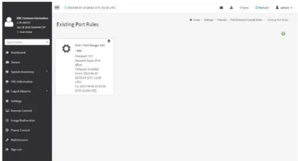 GIGABYTE H262-PC1 - Existing Port Rules - 1