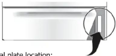al plate location: