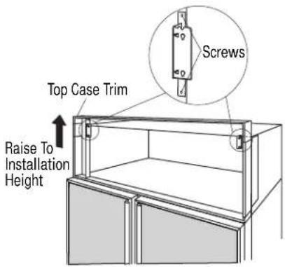 GE ZISW48DC - To raise or lower case trim to other installation heights: - 2