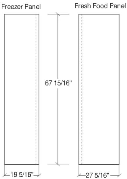 GE ZISW48DC - 3/4" thick panel with custom handle - 1