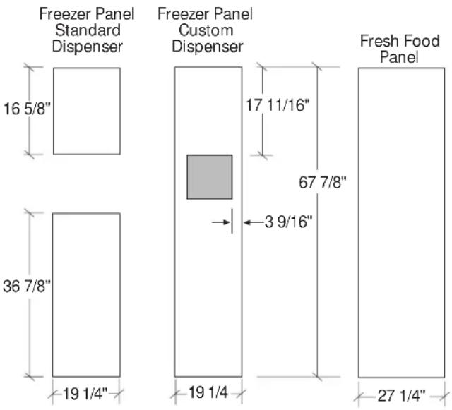GE ZISW48DC - Panels secured to 1/4" thick backing - 1