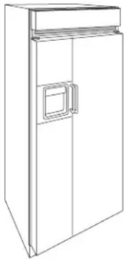 GE ZISB36DC - 3/4" thick custom panels—Without trim kits - 4